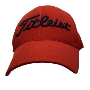 Titleist Golf Hat Fitted Cap Red Stretch Fit.